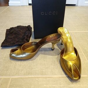 Gold Gucci Heels